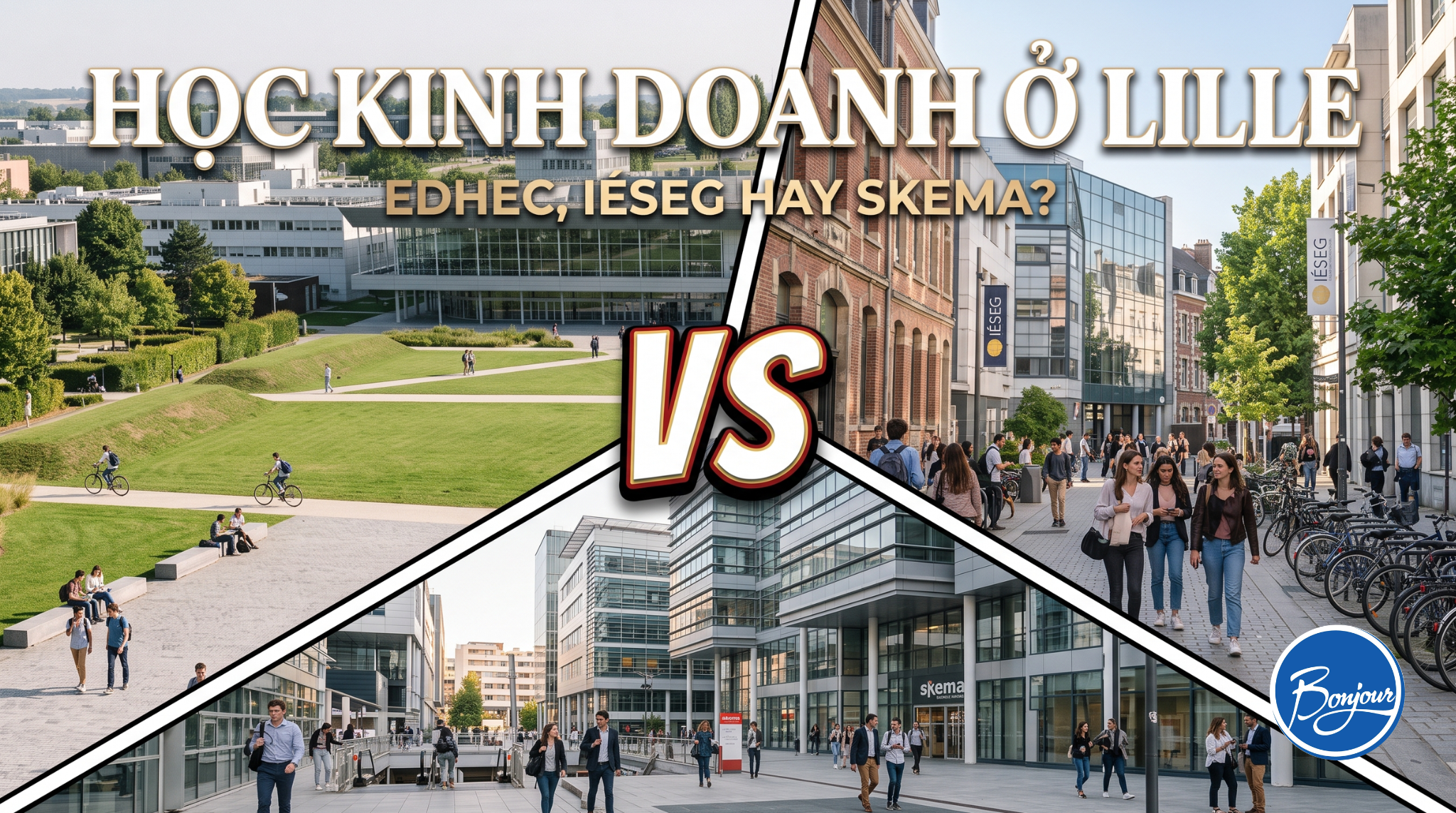 Trường kinh doanh ở Lille: EDHEC, IÉSEG, SKEMA