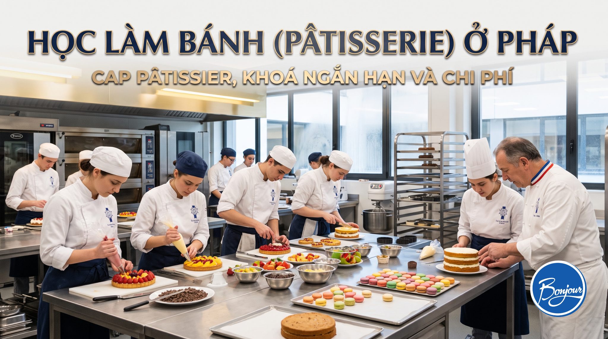 Học làm bánh ở Pháp: Khoá ngắn, CAP, chi phí