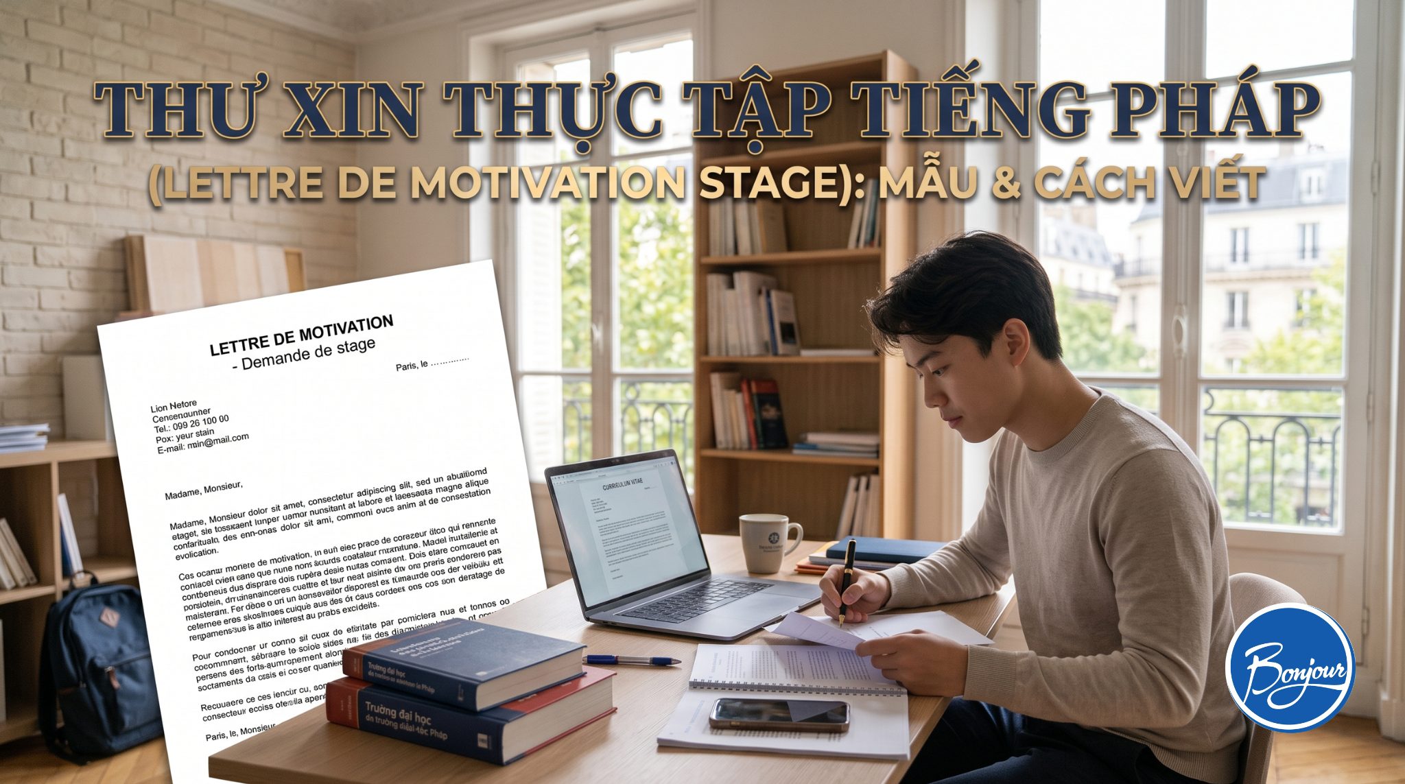 Thư xin thực tập tiếng Pháp