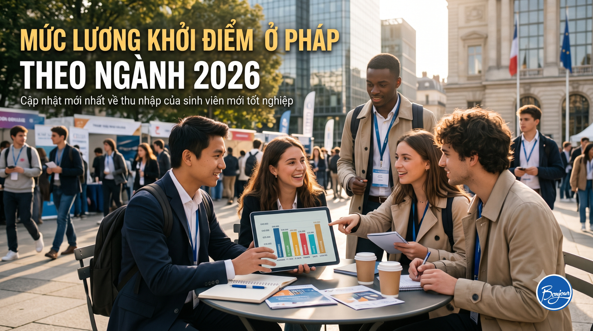 Mức lương khởi điểm ở Pháp 2026 theo ngành